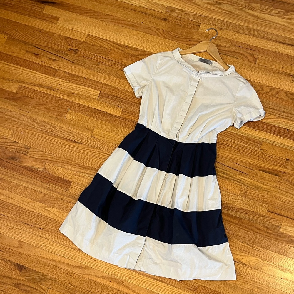 COS white and navy dress, size 36 euro, size 4 US